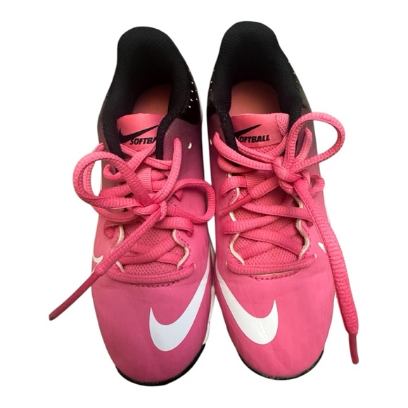 Nike Pink and White Softball Cleats - Picture 1 of 7